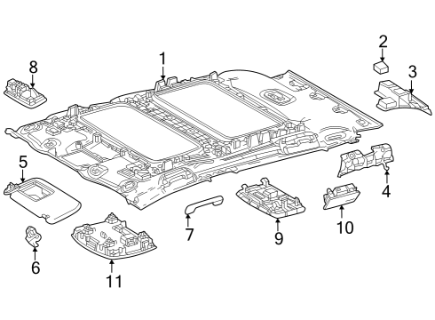 2023 Toyota bZ4X VISOR ASSY, LH Diagram for 74320-42810-C1