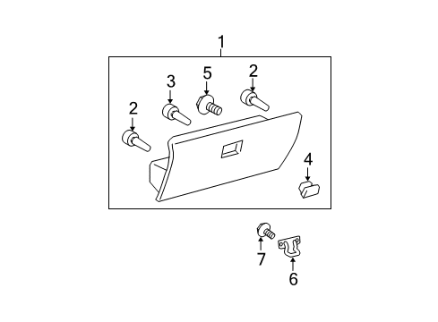 2004 Scion xB Glove Box Diagram