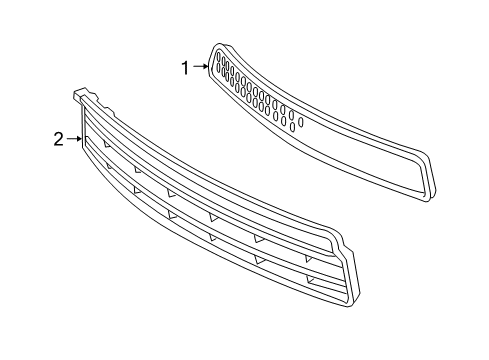 2009 Scion xD Grille & Components Diagram