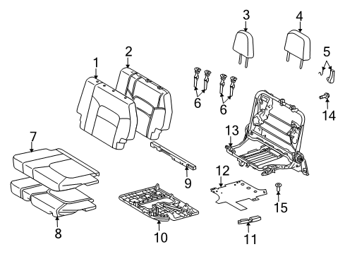 2011 Toyota Land Cruiser Headrest, Gray, Driver Side Diagram for 71950-60071-B0