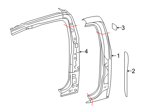 2020 Toyota Tacoma Side Panel & Components Diagram 1 - Thumbnail