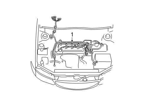 2002 Toyota Solara Wire, Engine Diagram for 82121-06610