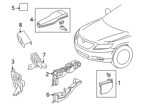 2010 Toyota Venza Block, Engine Room Relay Diagram for 82741-0T010