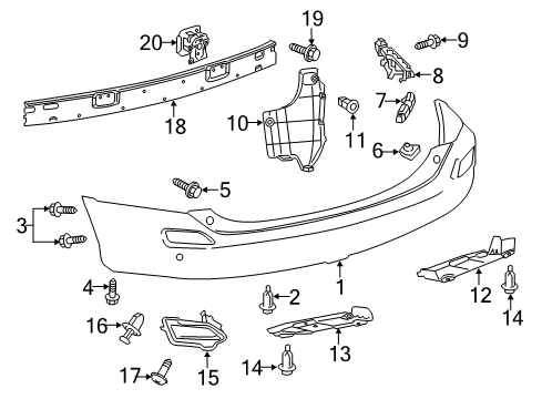 2013 Toyota RAV4 Side Seal, Driver Side Diagram for 52592-0R030