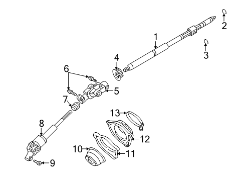 2002 Toyota MR2 Spyder Cover, Steering Column Hole Diagram for 45253-17010