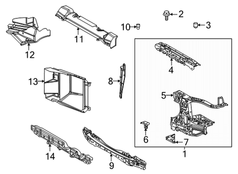 2023 Toyota Tundra Radiator Support Diagram