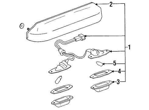 1991 Toyota Land Cruiser License Lamps Diagram