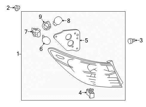 2015 Toyota Camry Lamp Assembly, Rear Combination Diagram for 81560-06640