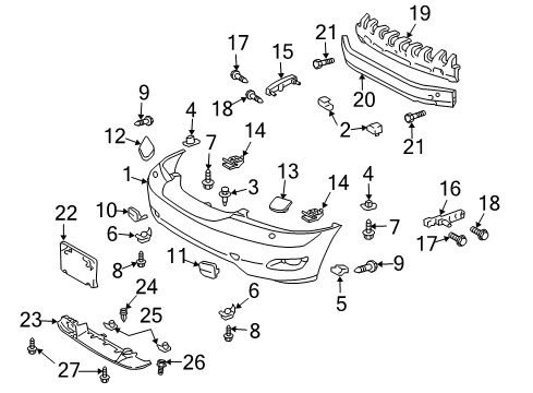 Bolt, With Washer Diagram for 90119-06687