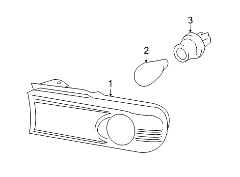 2012 Toyota FJ Cruiser Bulbs Diagram 1 - Thumbnail