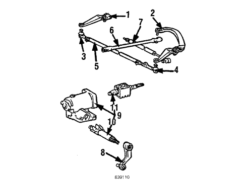 1984 Toyota Pickup Link Assy, Steering Drag Diagram for 45440-35080