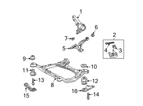 2006 Toyota Highlander Bolt, w/Washer Diagram for 90080-11722