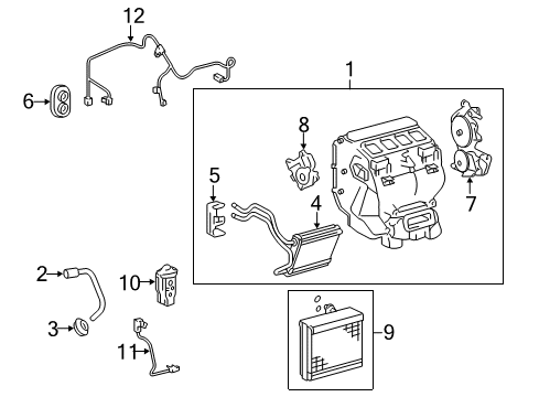 2014 Toyota Camry HVAC Case Diagram 1 - Thumbnail