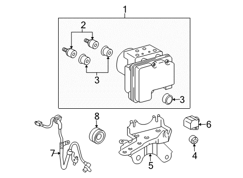 2005 Scion xA Anti-Lock Brakes Diagram 2 - Thumbnail