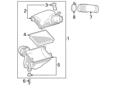 2023 Toyota Sequoia ELEMENT SUB-ASSY, AI Diagram for 17801-F4010