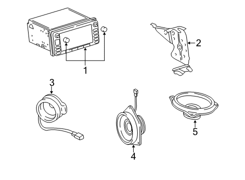 2004 Toyota Camry Speaker Assy, Rear Diagram for 86160-AA370