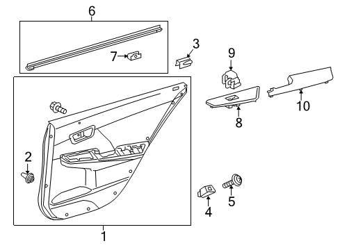 2017 Toyota Camry ARMREST Assembly, Rear Doo Diagram for 74250-06170-C0