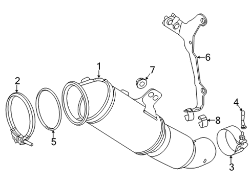 2023 Toyota GR Supra Exhaust Components Diagram 2 - Thumbnail