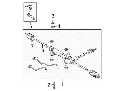 2008 Toyota Tundra Gear Assembly, Power Ste Diagram for 44250-0C160