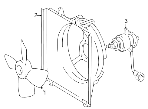 1996 Toyota RAV4 Cooling System, Radiator, Water Pump, Cooling Fan Diagram 1 - Thumbnail