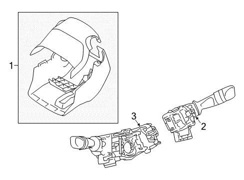 2017 Toyota Corolla iM Shroud, Switches & Levers Diagram