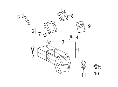 2013 Scion xB Center Console, Front Console Diagram 2 - Thumbnail