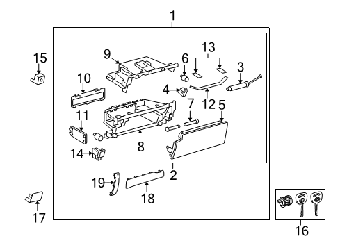Patch, Instrument Panel, Driver Side Diagram for 55316-35060