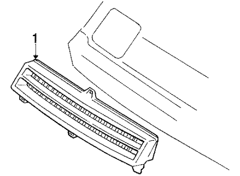 1984 Toyota Celica Radiator Grille Emblem(Or Front Panel) Diagram for 75321-19795