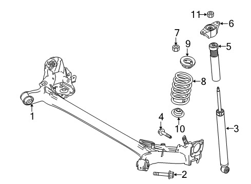 2016 Scion iA Beam Assembly, Rear Axle Diagram for 42110-WB007