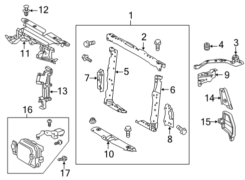 2018 Toyota RAV4 Support Sub-Assembly, Ra Diagram for 53205-42110