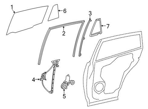 2021 Toyota Venza Front Door Glass & Hardware Diagram 2 - Thumbnail