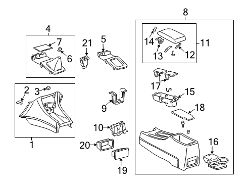 2002 Toyota Solara Center Console Diagram