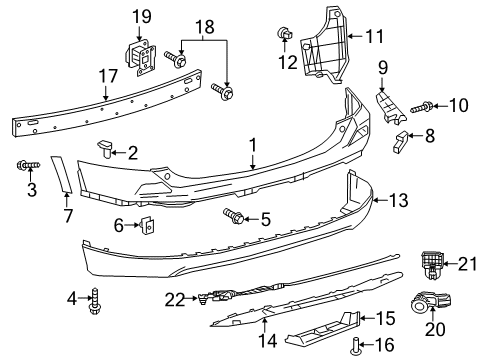 2017 Toyota RAV4 Sensor, Ultrasonic Diagram for 89341-42060-C0