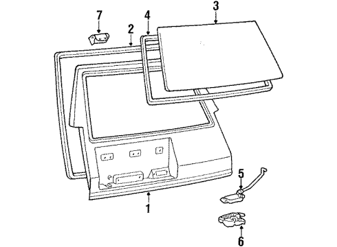 1988 Toyota Tercel Gate & Hardware Diagram 1 - Thumbnail