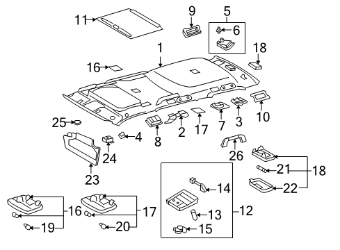 2021 Toyota Sequoia Grip Sub-Assy, Assist Diagram for 74610-34020-B0