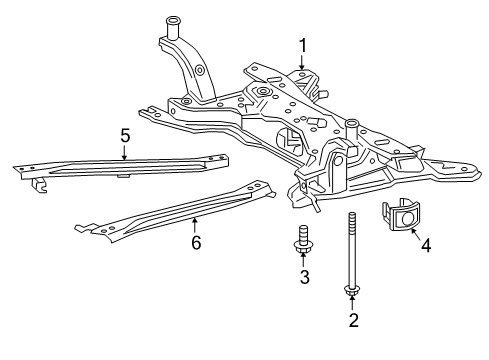 2019 Toyota Prius Prime Suspension Mounting - Front Diagram