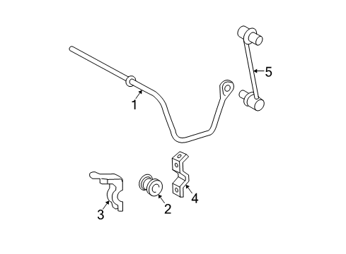 2005 Toyota Solara Rear Suspension Components, Lower Control Arm, Stabilizer Bar Diagram 3 - Thumbnail