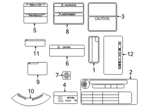 2023 Toyota GR86 Info Label Diagram for SU003-09482