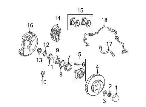 2001 Toyota Tundra Sensor, Speed, Front LH Diagram for 89543-0C010