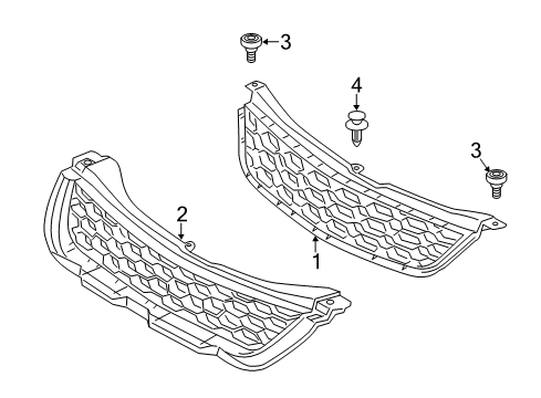 2011 Toyota Matrix Grille & Components Diagram