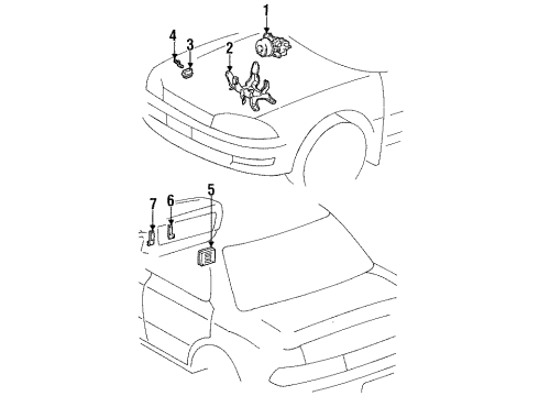 1994 Toyota Camry ABS Components Diagram