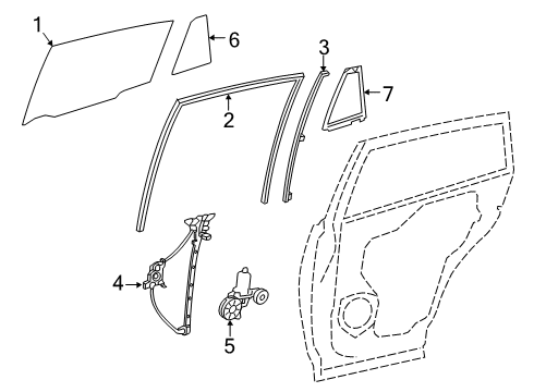 2022 Toyota RAV4 Rear Door - Body & Hardware Diagram 2 - Thumbnail