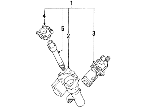 1991 Toyota 4Runner Steering Column & Wheel, Steering Gear & Linkage Diagram 9 - Thumbnail