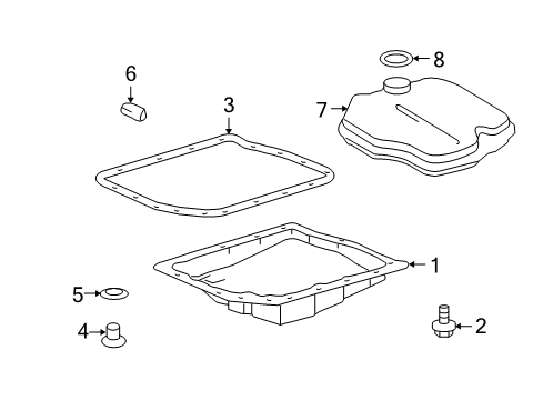 2014 Scion xB Gasket, Automatic Transaxle Oil Pan Diagram for 35168-21020