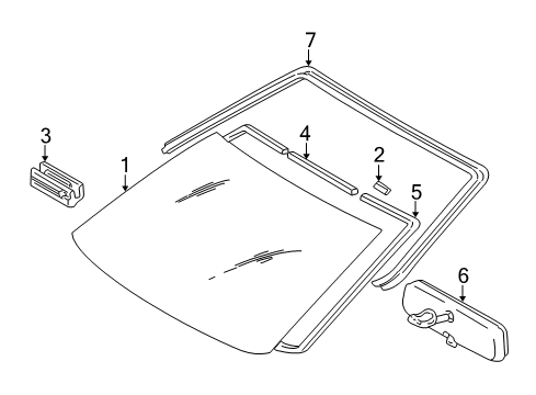 2005 Scion xA Reveal Molding, Front Diagram for 75533-52080