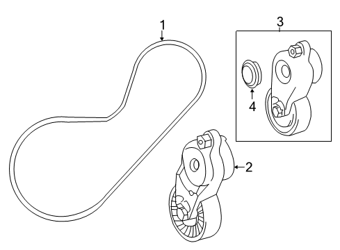 2018 Toyota RAV4 Cap, V-RIBBED Belt T Diagram for 16628-0V010