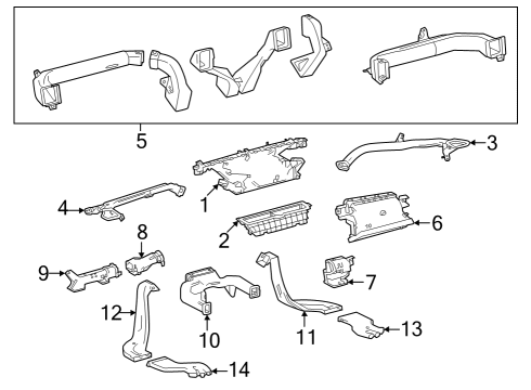 2024 Toyota Sequoia DUCT, SIDE DEFROSTER Diagram for 55971-0C030