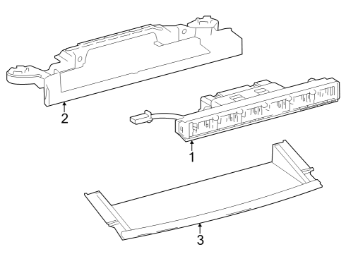 2023 Toyota bZ4X High Mount Lamps Diagram