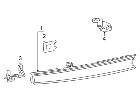 2016 Toyota Mirai Plate, Rear Lamp Circuit Diagram for 81597-62010