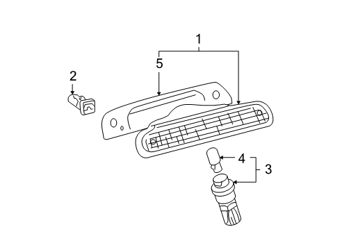 2006 Toyota Highlander Gasket, Center Stop Lamp Diagram for 81572-48040